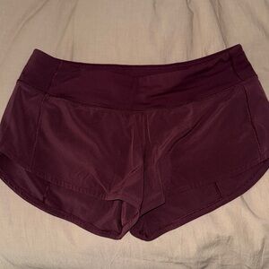 Lululemon Speed Up Short 2.5” maroon
